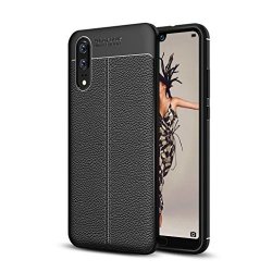 Unpara Shockproof Case For Huawei P20 Pattern Rugged Soft Tpu Cover Black
