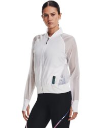 Women's Ua Run Anywhere Storm Jacket - White LG