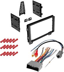 Cach KIT1035 Bundle With Car Stereo Installation Kit For 2002 2005 Ford Explorer In Dash Mounting Kit Harness For Double Din Radio Receivers 3 Item