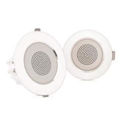 Pyle Pair 3 Flush Mount In-wall In-ceiling 2-WAY Home Speaker System Aluminum Housing Spring Loaded Clips Dual Polypropylene Cone Polymer Tweeter Stereo Sound 100 Watts PDIC3FR