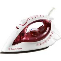 Russell Hobbs Vapourglide RHI100 2400W Steam Iron in Red & White