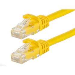 Acconet. Acconet CAT6 Utp Flylead 3 Meter Straight Stranded Cable Moulded Boots And Plugs Yellow