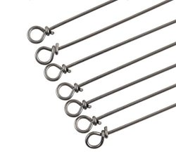 River Guide Supply Looped Spinner Shafts - Wires - Stainless Steel .035" - 6" 100 Shafts
