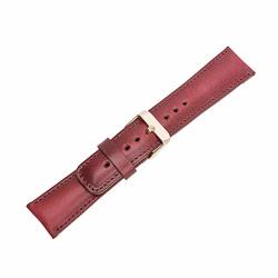 Tivole Handmade Leather Watch Band Strap Compatible With Samsung Galaxy Watch 46 Mm gear S3 Frontier gear S3 Classic lg huawei xiaomi W stainless Steel Clasp Burnt Red W rose Gold