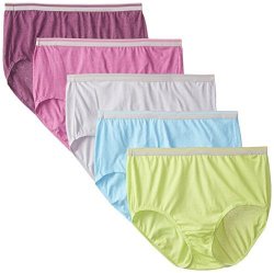Fruit Of The Loom Women's Plus-size 5 Pack Fit For Me Brief Assorted 11