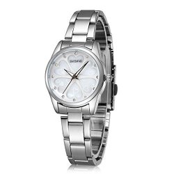 Ladies Waterproof Stainless Steel Wrist Watch For Women - Female Silver