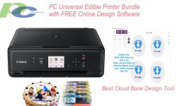 Edible Printer Bundle- Brand New Canon All-in-one Printer With Edible Paper And Inks By PC Universal