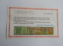 Segnatasse Per Vaglia Oltre Giuba 1925 Italian Colony Very Scare Certificate
