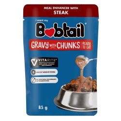 Bobtail - Dog Food Gravy With Chunks 85G Steak