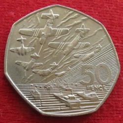 Do Not Pay - Great Britain 50 Pence 1994 D-day Aviation Ships United Kingdom