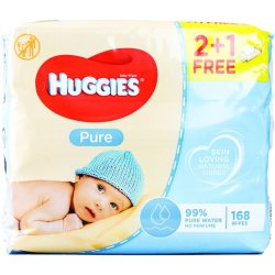 Huggies Baby Wipes Pure 3 Pack