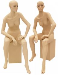 Full Body Female Mannequin Sitting- Fibreglass