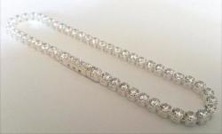 5.08CT Cubic Zirconia Silver Plated Tennis Bracelet Superior Quality