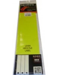 Lever Arch File Labels Value Pack 24 Pack Fluorescent Lime