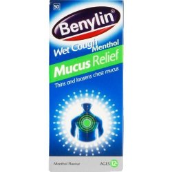 Benylin Wet Cough Mucus Relief Menthol Age 12+ 50ML