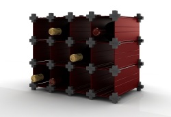 VinKube Wine Rack - 12 Kubes - Burgundy