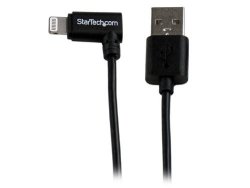 Startech.com USB To Lightning Cable - 1M 3 Ft - Apple Mfi Certified - Angled - Black - Iphone Charger Cable - Apple