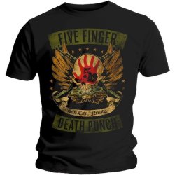 Five Finger Death Punch Locked & Loaded Mens Black T-Shirt Medium