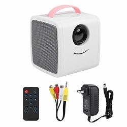 Ashata HD Projector 1080P LED Projector MINI Portable HDMI Projector Children Education Projector Supports Multiple Language Home Theater Children's Gift With Clear Stereo Sound
