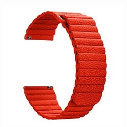 Leather Loop Band For Samsung S3 Frontier & Classic Watch - Red