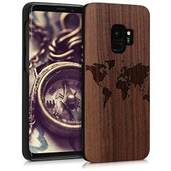 Kwmobile Samsung Galaxy S9 Wood Case - Non-slip Natural Solid Hard Wooden Protective Cover For Samsung Galaxy S9