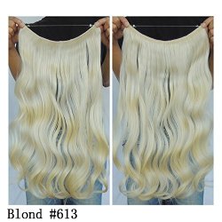 Secret Halo Hair Extensions Flip In Curly Wavy Hair Extension Synthetic Women Hairpieces 20" Blonde 613