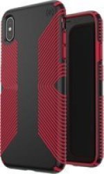 Speck Presidio Grip Case For Apple Iphone XS Max - Black red