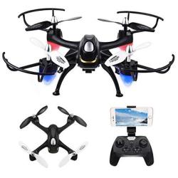 Quadcopter Drone With Camera Live Video Eachine E33W Wifi Fpv Quadcopter Drone With HD Camera 2.4G 4CH 6-AXIS Black RTF-3D Flips One-key Rutrn Headless
