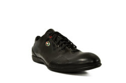 Calvano Leather One Tone Casual Lace Up in Black