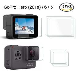 Screen Protector For Gopro Hero 5 Screen And Lens Ysshui 3 Pack 6 Pcs Anti-scratch Anti-glare Waterproof HERO5 Tempered Glass Film Accessory