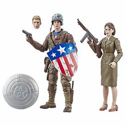 Marvel Legends Series Captain America: The First Avenger 6"-SCALE Movie-inspired Captain America & Peggy Carter Collectible Action Figure 2 Pack Amazon Exclusive