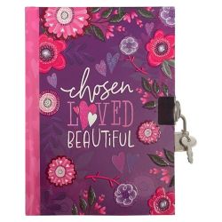 Hardcover Diary With A Lock & Key - Chosen Loved Beautiful