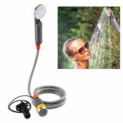 Ivation Portable Camping Shower Compact Handheld & Hands-free Rechargeable Outdoor Shower Head & Cleaning System W 3.7V Pump 6-FT Hose Bidet Head Removable
