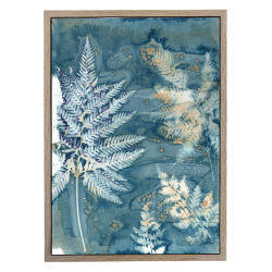 Botany Blue 13 Art Print - A1 Framed Canvas With Natural Wood Frame