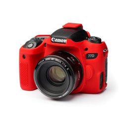 - Canon 77D Dslr - Pro Silicone Case - Red ECC77DR