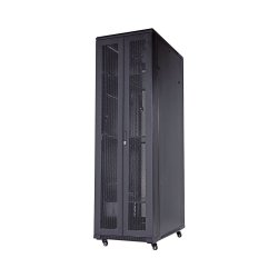 LinkQnet 22U Floor Standing Cabinet With Double Mesh Front Doors - 1M Deep