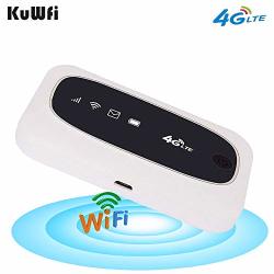 Kuwfi 4G LTE Mobile Wifi Hotspot Travel Router Partner Wireless Sim Routers With Sd Sim Card Slot Support LTE Fdd tdd Work For Europe Africa