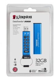 Kingston Technology Datatraveler 2000 - 32GB USB3.1 Gen 1 Flash Drive USB 3.0 USB 2.0 Backwards Compatible