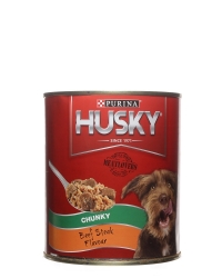 Husky Purina Chunky Beef Steak Adult Dog Food - 775g