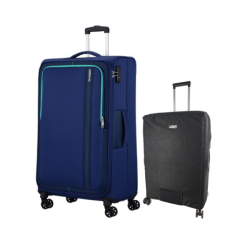 American Tourister Sun Seeker 68CM Check-in Spinner With Voss Luggage Cover