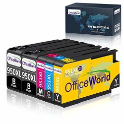 Officeworld Compatible Ink Cartridge Replacement For Hp 950 951 950XL 951XL For Hp Officejet Pro 8600 8610 8620 8630 8640 8100 8625 8615 251DW 271DW 276DW Printer 5-PACK