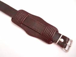 18mm Purple Maroon Military Calf Leather Watch Strap Band Wristwatch