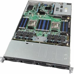 Intel 1u Silver Pass Rack Mountable Server System. 350w Fixed Psu 4x Hs Hdd Refresh
