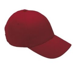 6 Panel Brushed Cotton Cap-red