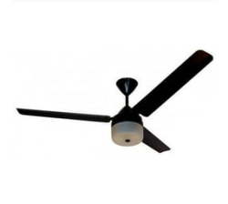 Highbreeze 3-BLADE 1400MM Blade Sweep Ceiling Fan With Light And Infra-red Remote Control - Black