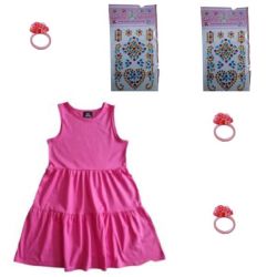 Pink Dress Crystal Stickers & Fashion Rings 13-14 Years