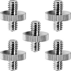 Standard 1 4-20 Male To 1 4-20 Male Threaded Tripod Screw Adapter Tripod Mounting Thread Camera Screw Adapter Converter Precision Made 5 Pack