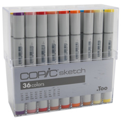 Copic Sketch 36 Basic Colors Marker Set