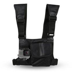 SHOOT Camera Harness Mount Chest Strap For Gopro Eken Sjcam Soocoo Yi 4K Backpack With Kits Bag