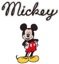 Wrights 19311540001 Disney Mickey Mouse Iron-on Applique-mickey Mouse Body W script